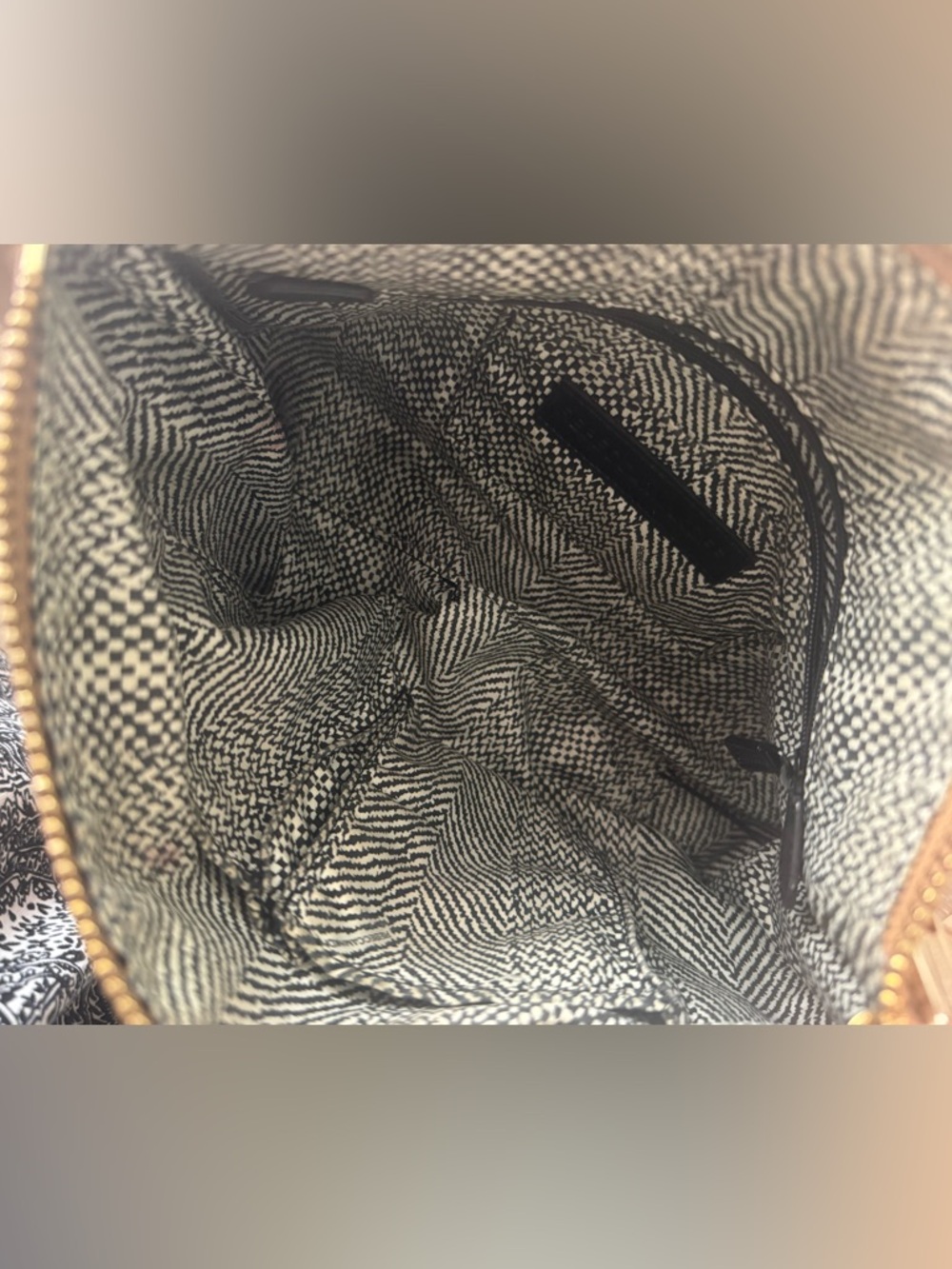 Rebecca Minkoff Tan Leather Crossbody with Chain Strap - Picture 15 of 16